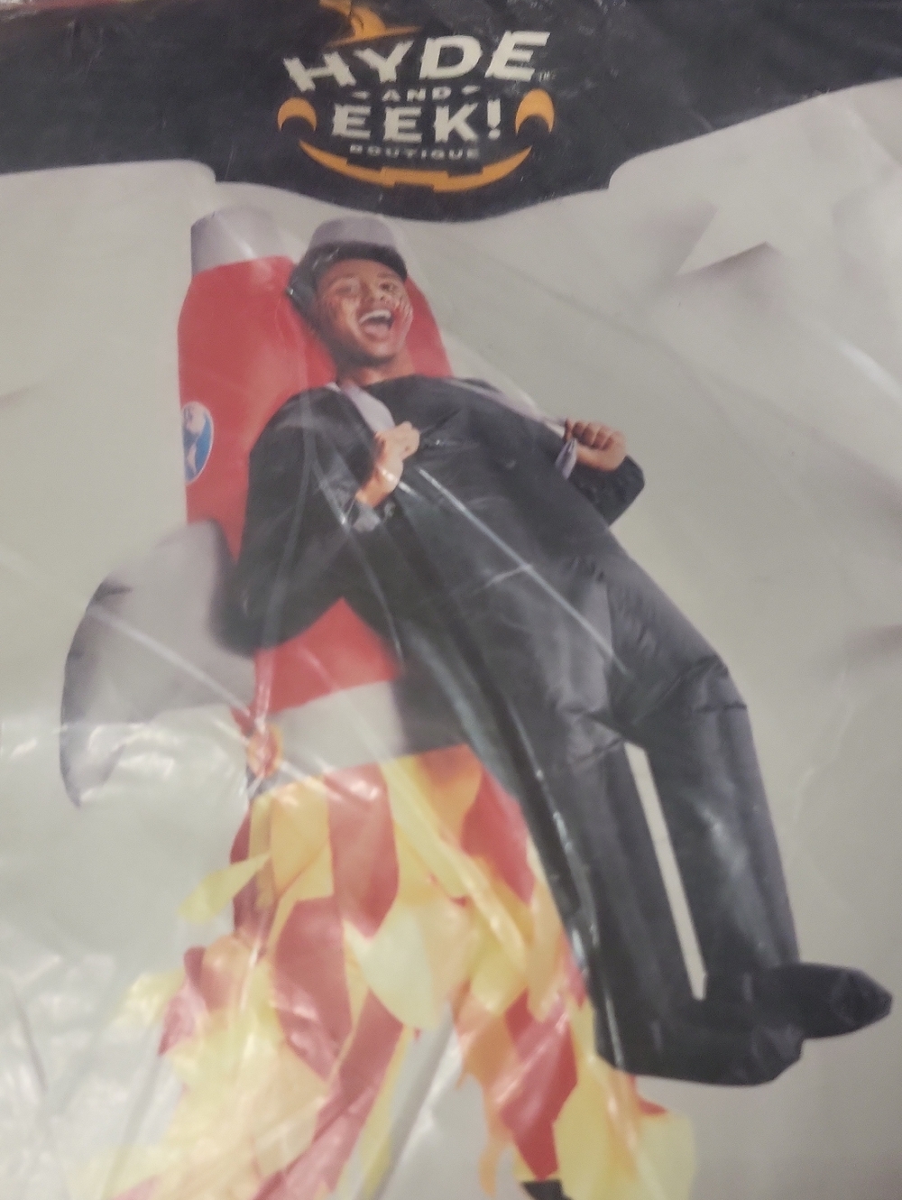 Inflatable Rocket Kids Costume - Black and Red